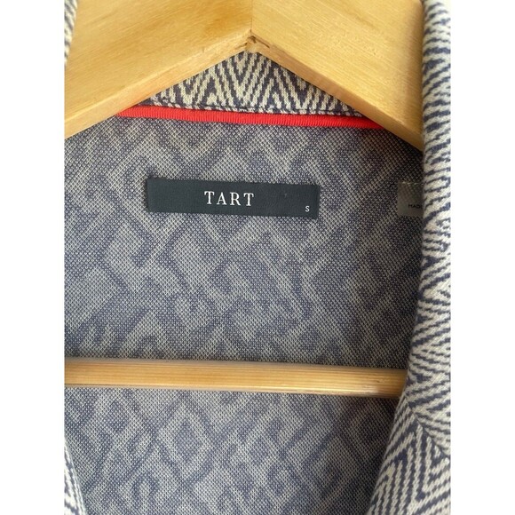 Tart Blithe Chevron Knit Blazer Blue & White Size Small - Picture 4 of 9